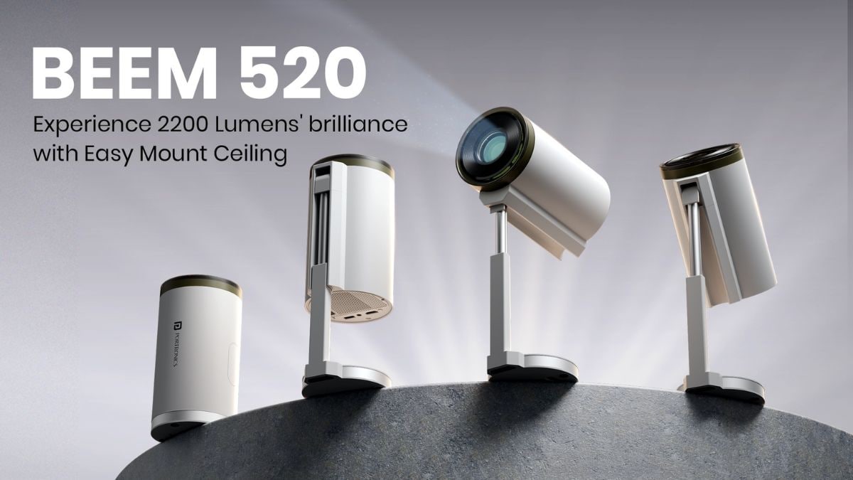 Portronics Beem 520 Smart LED Projector With 2,200 Lumens Brightness, In-Built OTT Apps Launched in India
