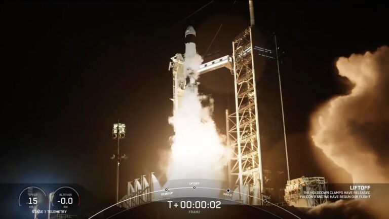 SpaceX Fram2 Mission Lifts Off, First Private Flight Over Earth