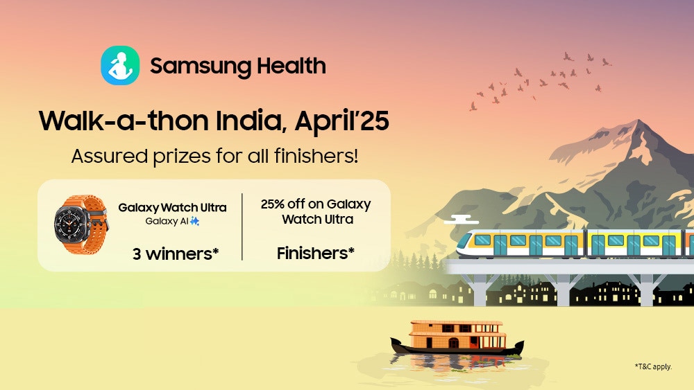 Samsung Kicks Off Biggest Walk-a-thon India Challenge Yet: Galaxy Watch Ultra Up For Grabs!