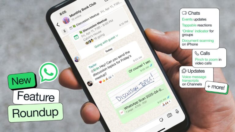 WhatsApp Rolls Out Tappable Reactions, Video Notes for Channels and Other Features for Android, iOS
