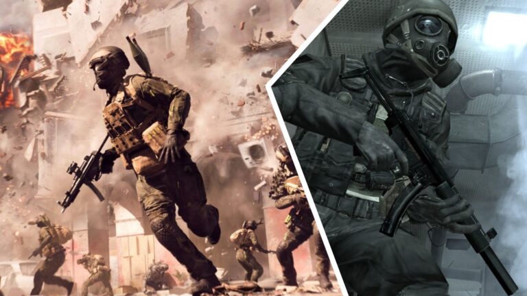 Stills from Battlefield 6 and Call of Duty: Modern Warfare side-by-side