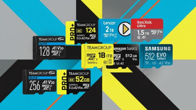 microSD cards on a background