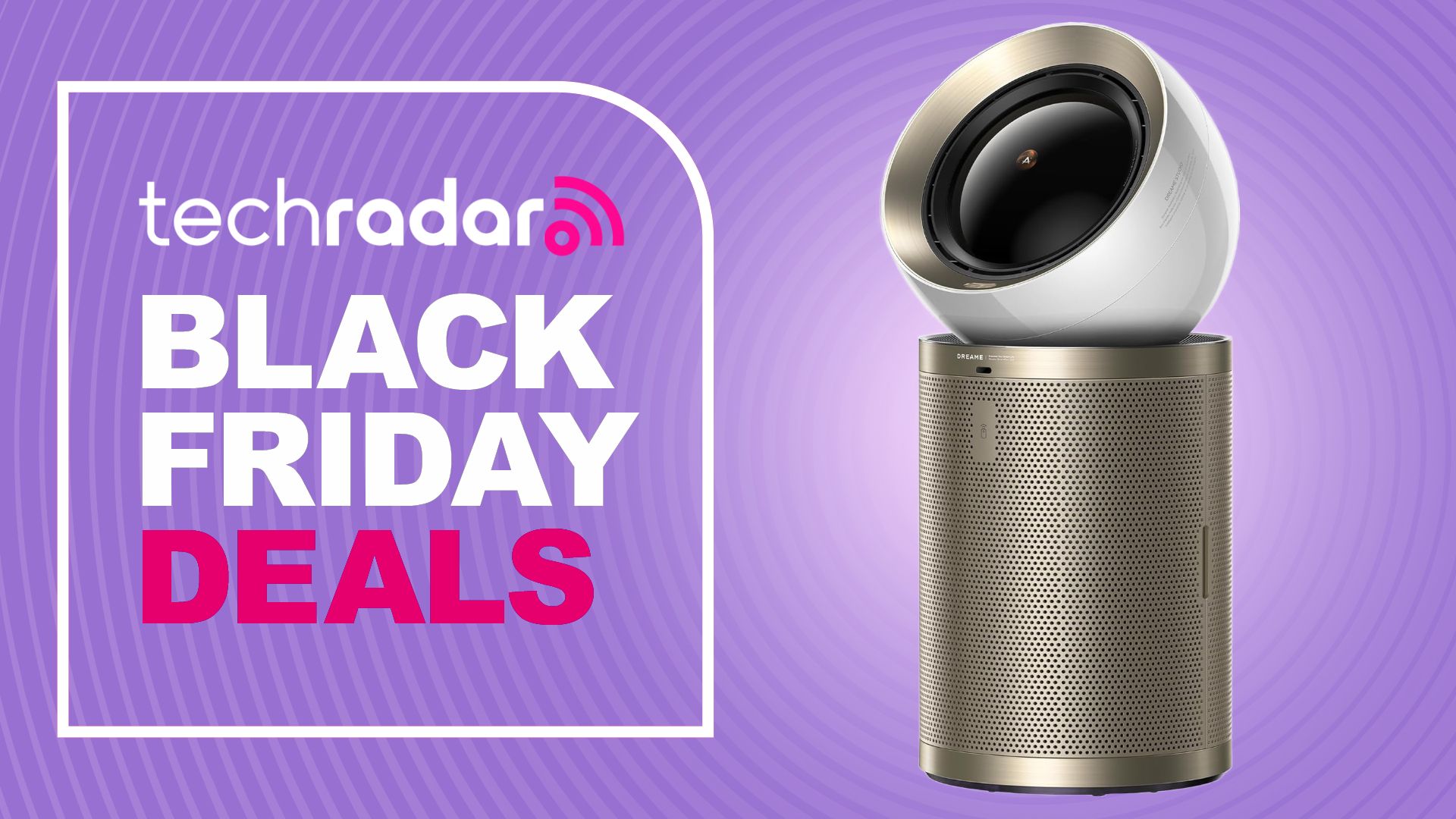 The Dreame AirPursue PM20 is pictured next to a badge that reads: TechRadar Black Friday Deals".