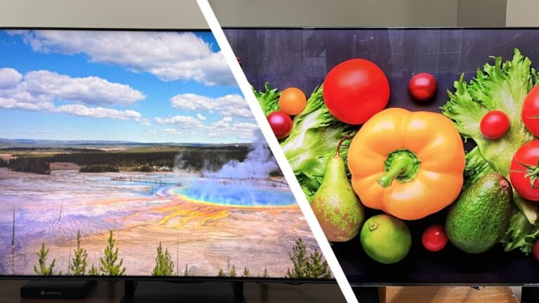 Hisense U75Q (left) and TCL QM7K (right) 