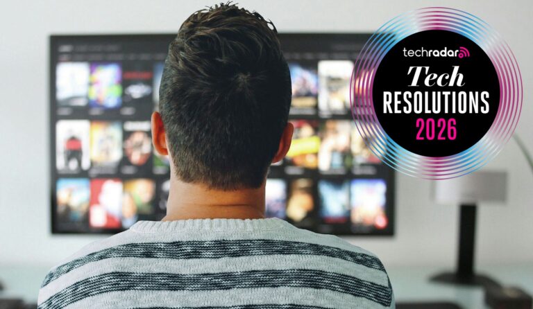 A man watching TV