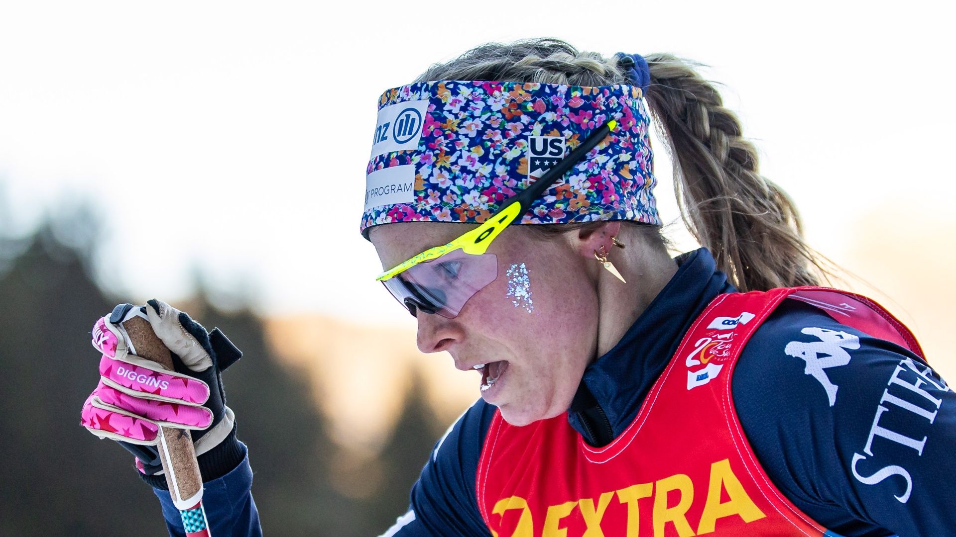 Jessie Diggins in action at FIS Cross-Country World Cup 2025/26