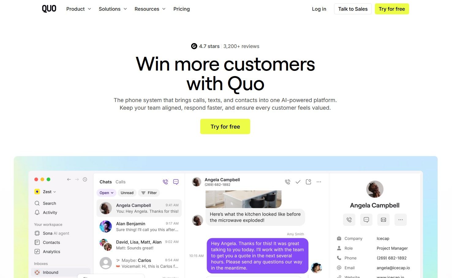 Quo website