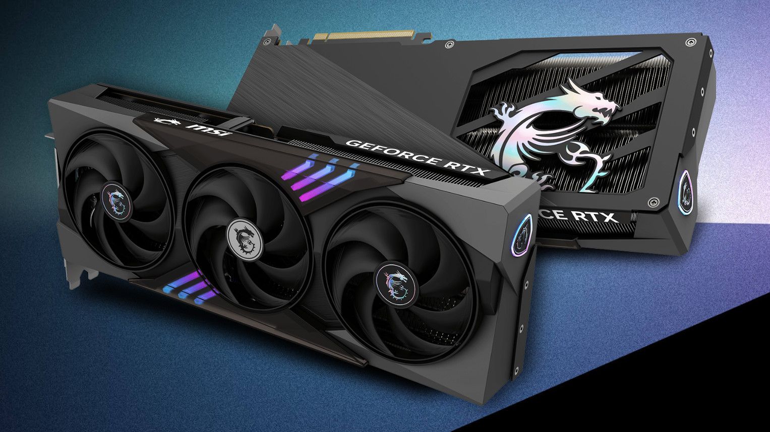 MSI RTX 5080 Gaming Trio OC graphics card shown front and rear