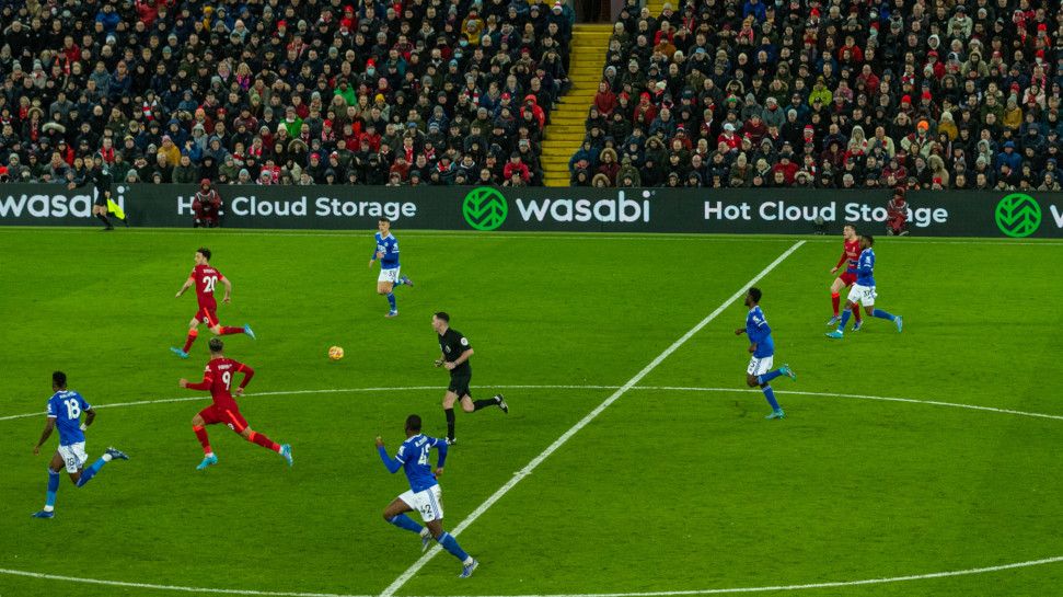 Wasabi branding at Liverpool FC Anfield stadium