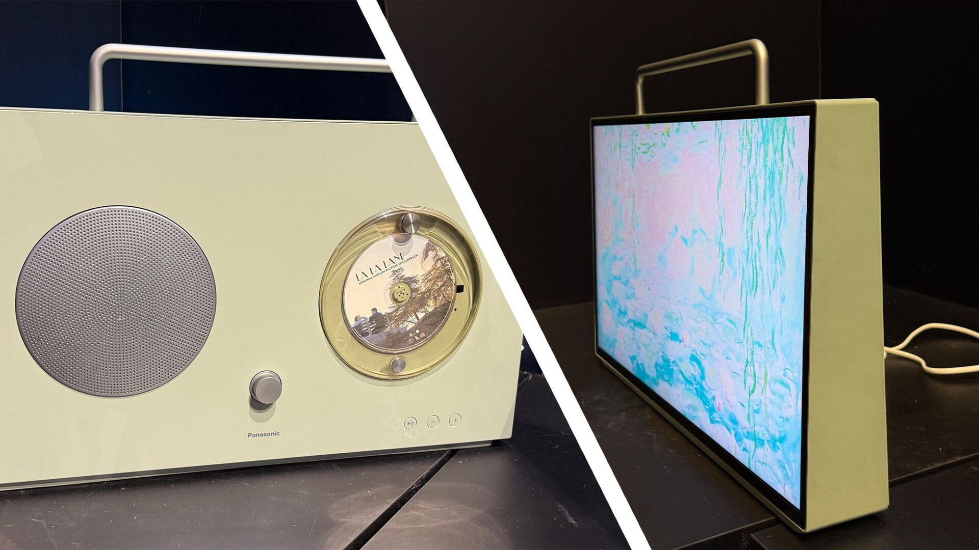 Panasonic combined a portable TV with a CD player, and I can’t help being totally charmed by it