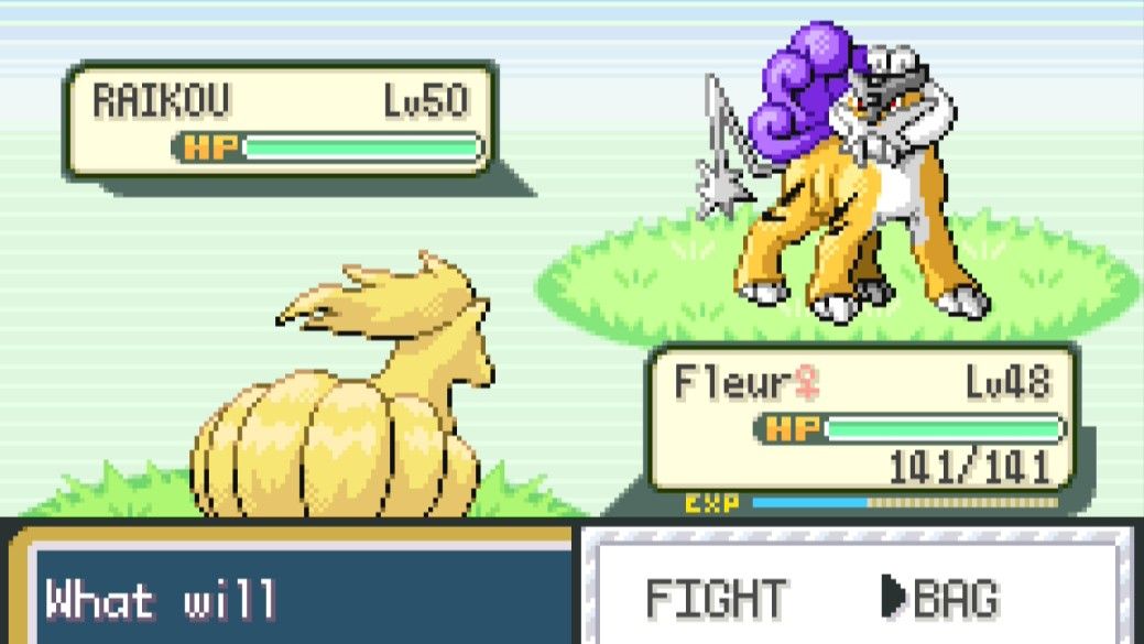 Raikou appears in Pok&eacute;mon LeafGreen