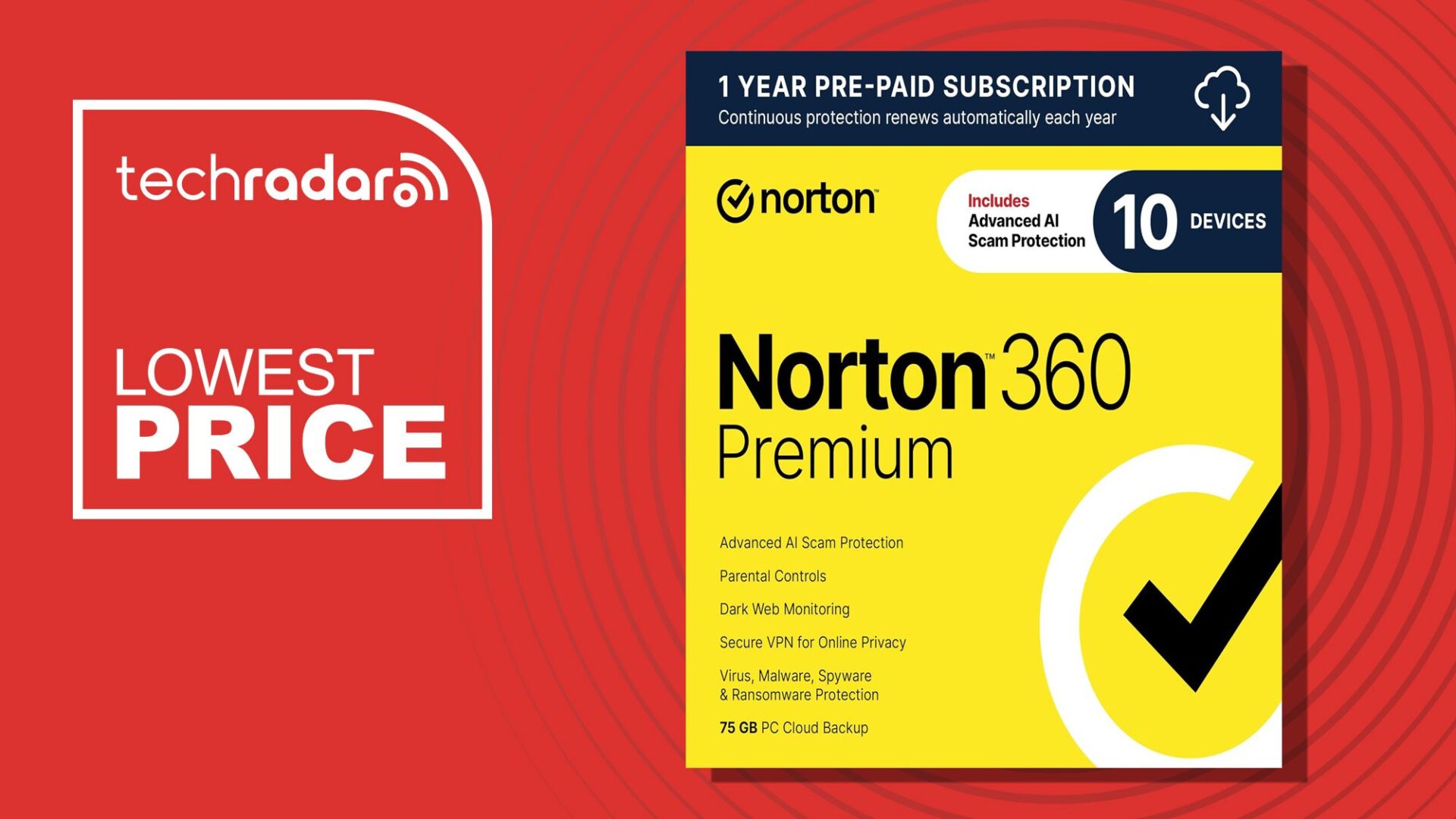 Norton 360 Premium antivirus is $30 in Amazon's Spring Sale