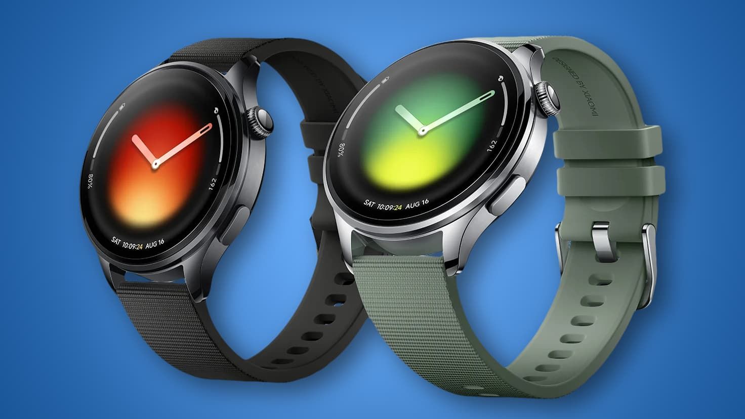 Two Xiaomi Watch 5 smartwatches next to each other.