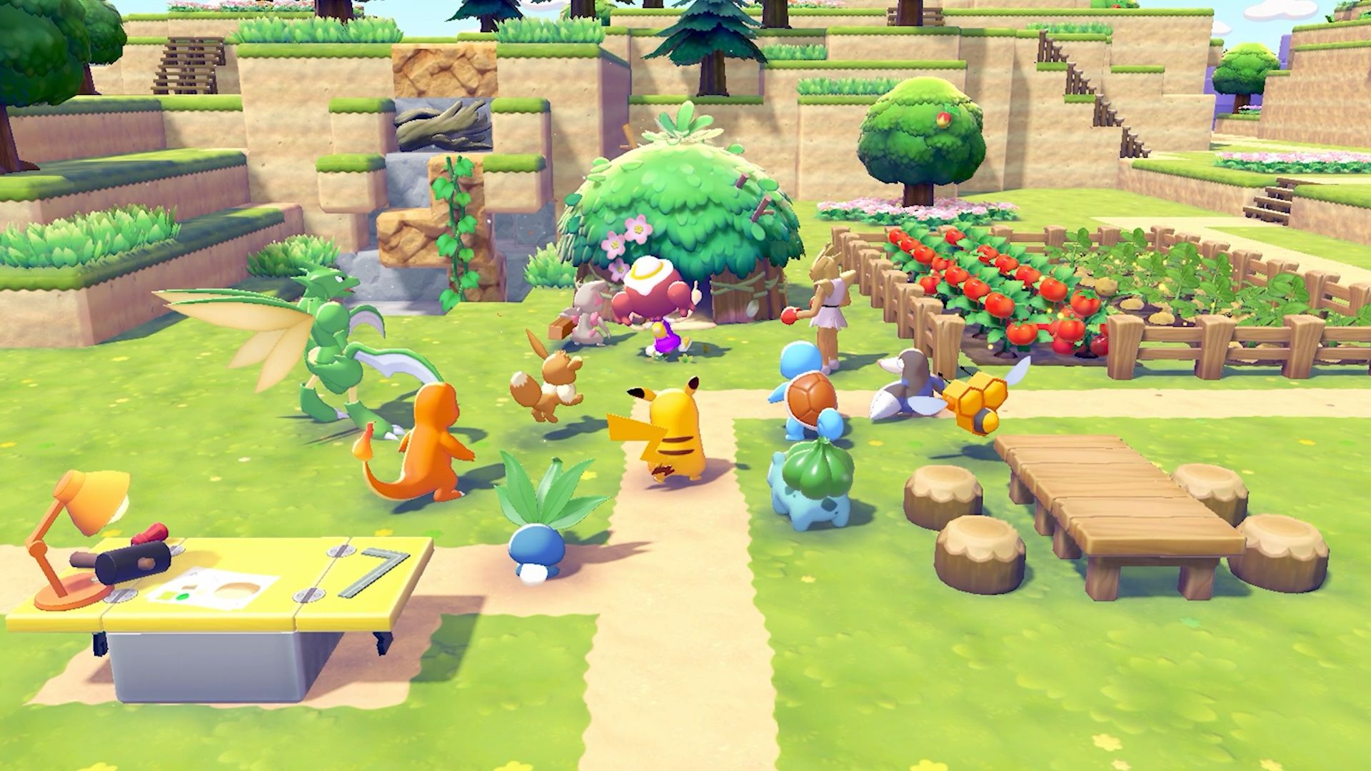 Screenshot from the upcoming life-sim game Pokémon Pokopia