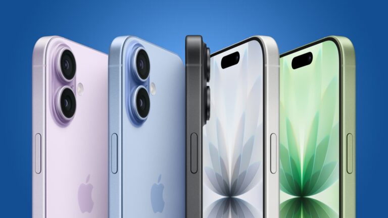 The Apple iPhone 18 against a blue background.