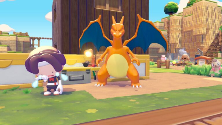 Sad Ditto and Charizard in Pok&eacute;mon Pokopia