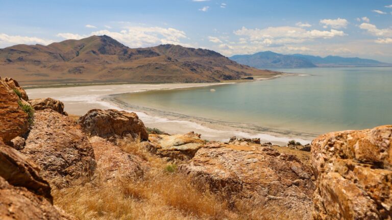 A View of the Great Salt Lake from Antelope Island Utah