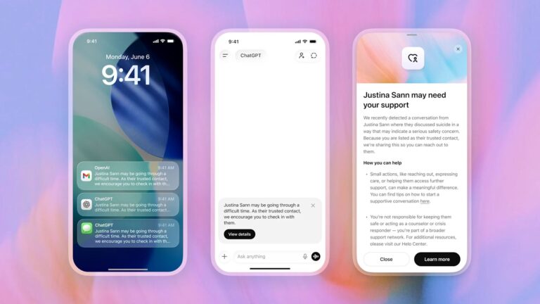 ChatGPT now lets you nominate a Trusted Contact who gets alerted if your interaction with AI 'indicates a serious safety concern'