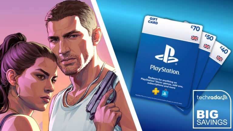 GTA 6 cover art alongside PSN gift cards