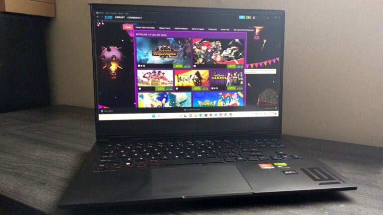 HP Omen 16 facing forward