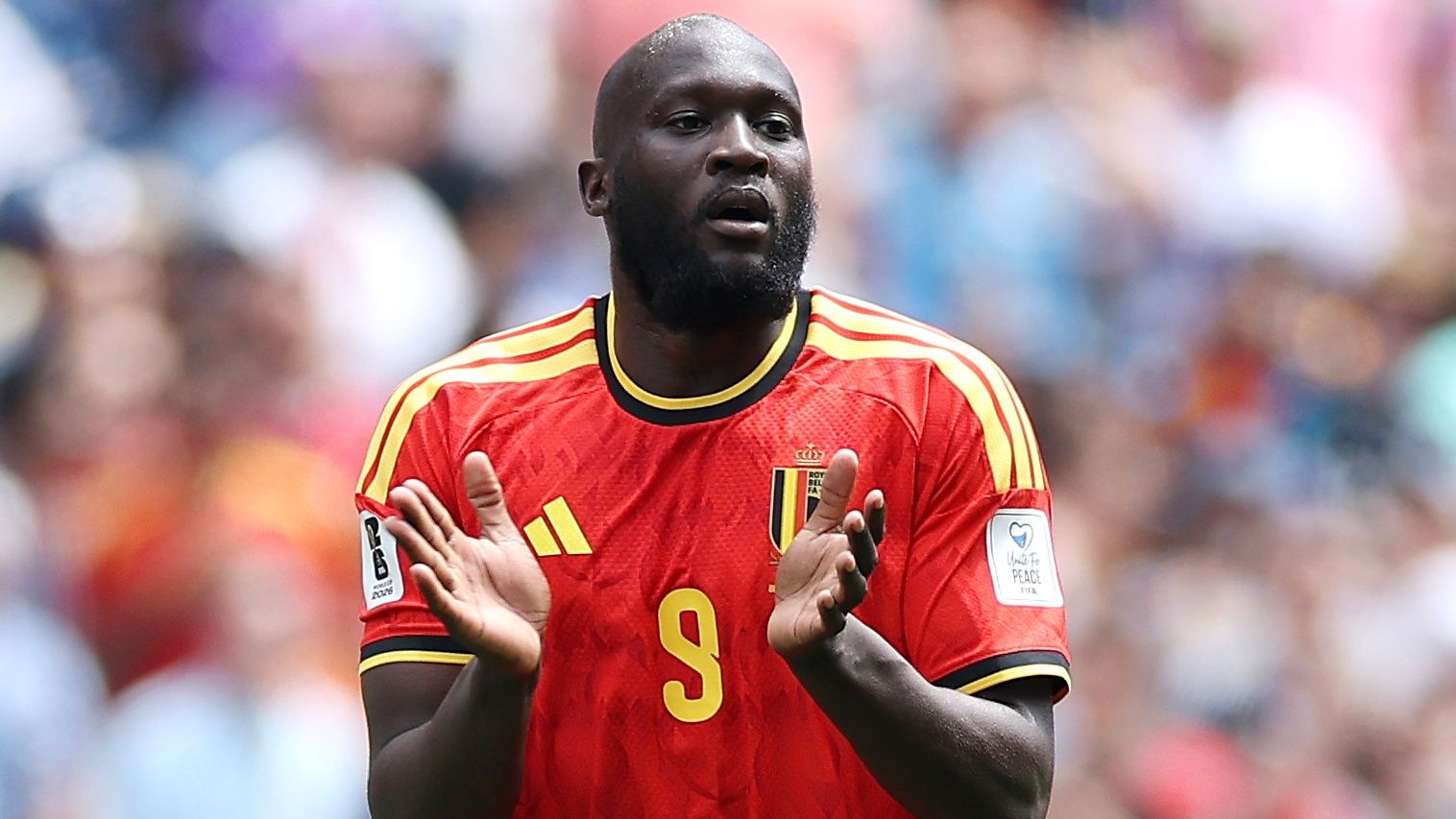 Romelu Lukaku of Belgium celebrates an own goal by Mohamed Hany of Egypt during the FIFA World Cup 2026 Group G match between Belgium and Egypt at Seattle Stadium on June 15, 2026 in Seattle