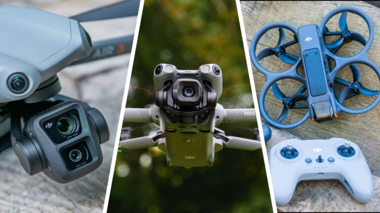 Three different DJI drones