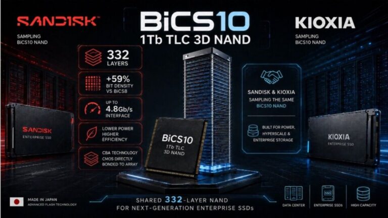 SanDisk and Kioxia BiCS10 chip