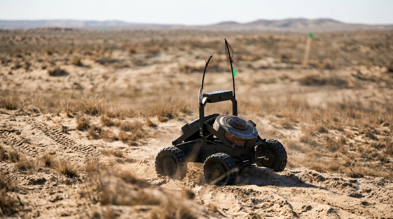 A Ukrainian ARK-1 unmanned ground vehicle developed under the Brave1 defense technology initiative.