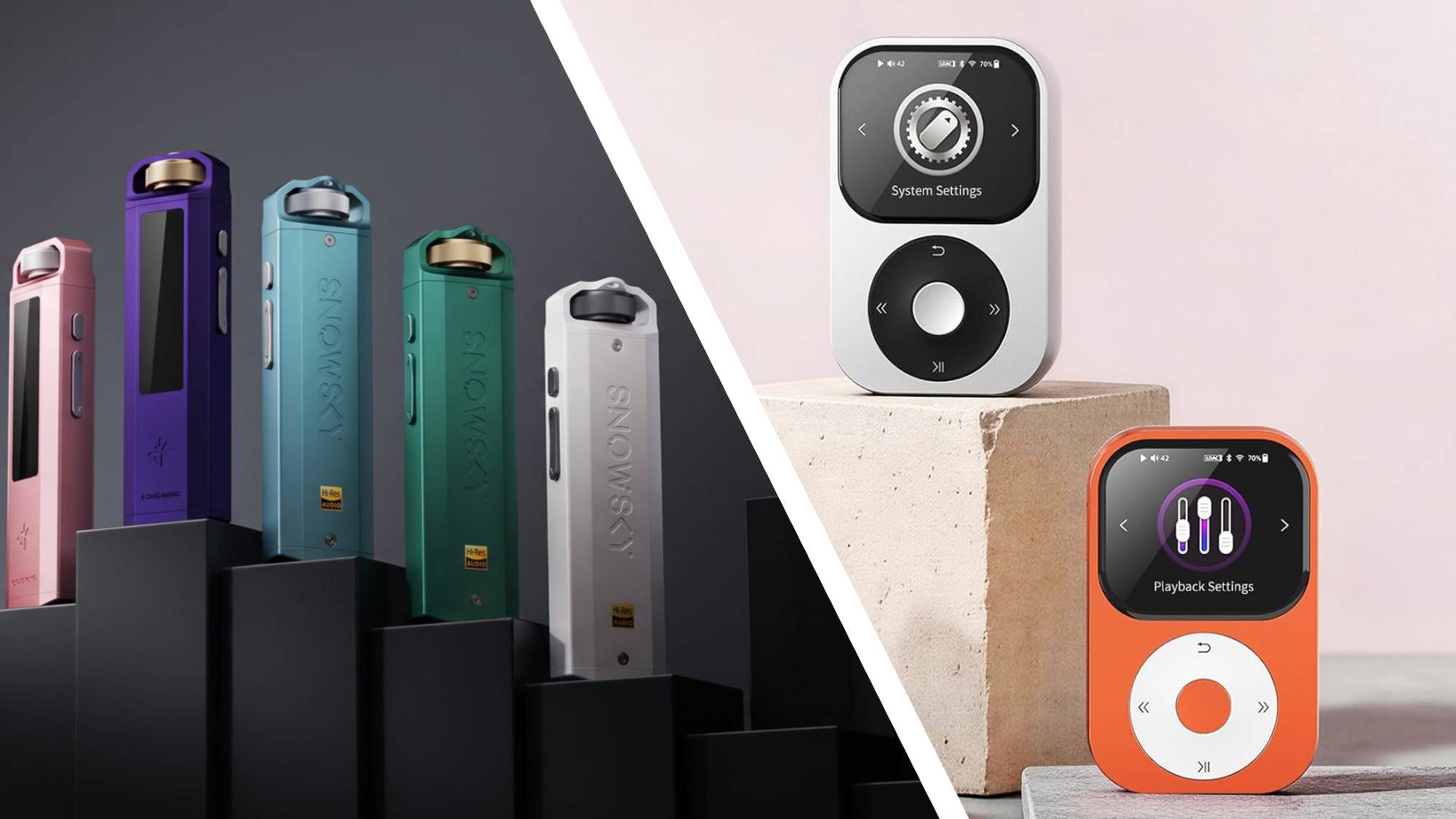 iPod nostalgia is at an all-time high, so meet two new cheap, adorable tiny hi-res music players that invoke the best of the music-player era (bring your own white wired earbuds)