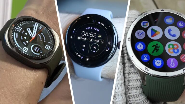 A trio of WearOS watches