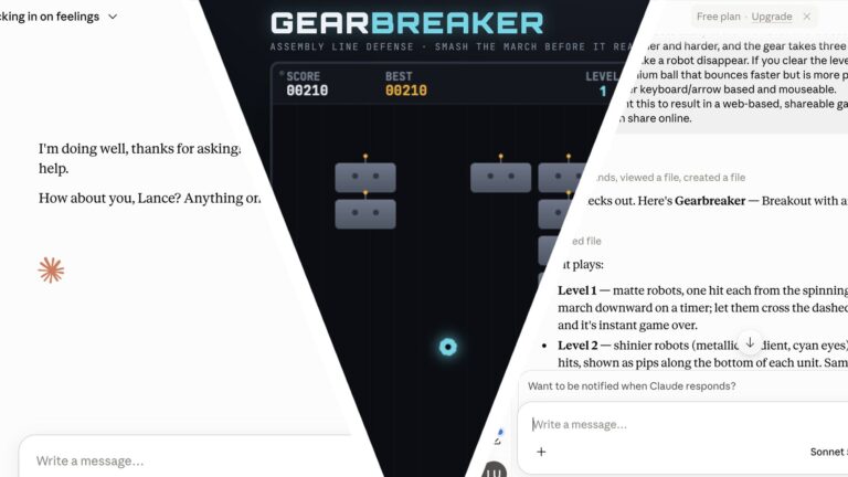 A year ago, it took Claude AI and me hours to build Asteroids; we just built a Breakout clone in five minutes — and you can play it