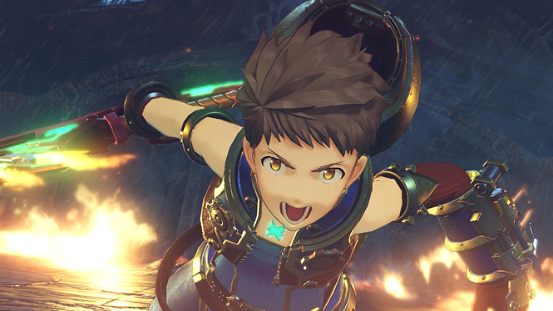 Rex rushing forward in anger