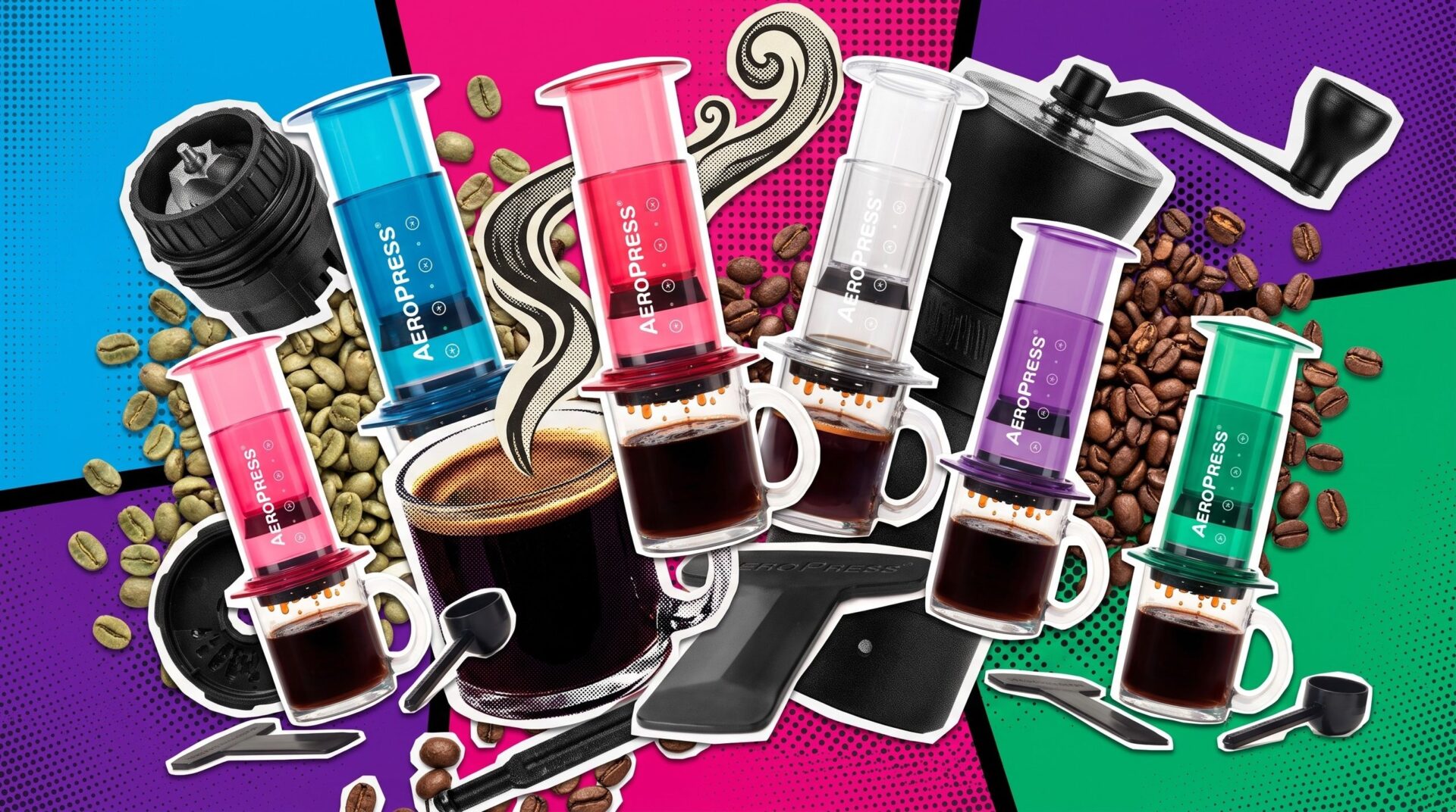 Colourful AeroPress coffee makers are going cheap right now — with up to 20% off every shade from cheery pink to moody blue