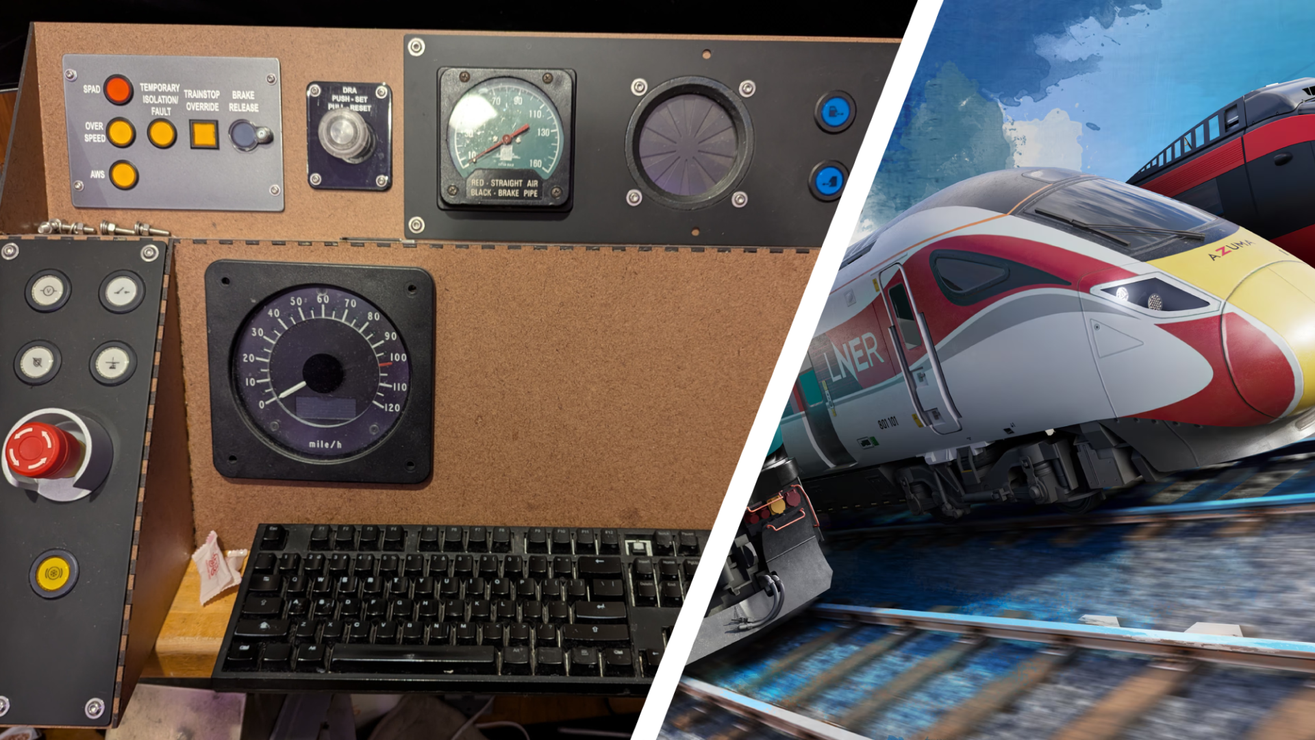 Someone just made the world's most elaborate Train Simulator controller — and it even includes real dashboard components from 'Class 80x' UK trains
