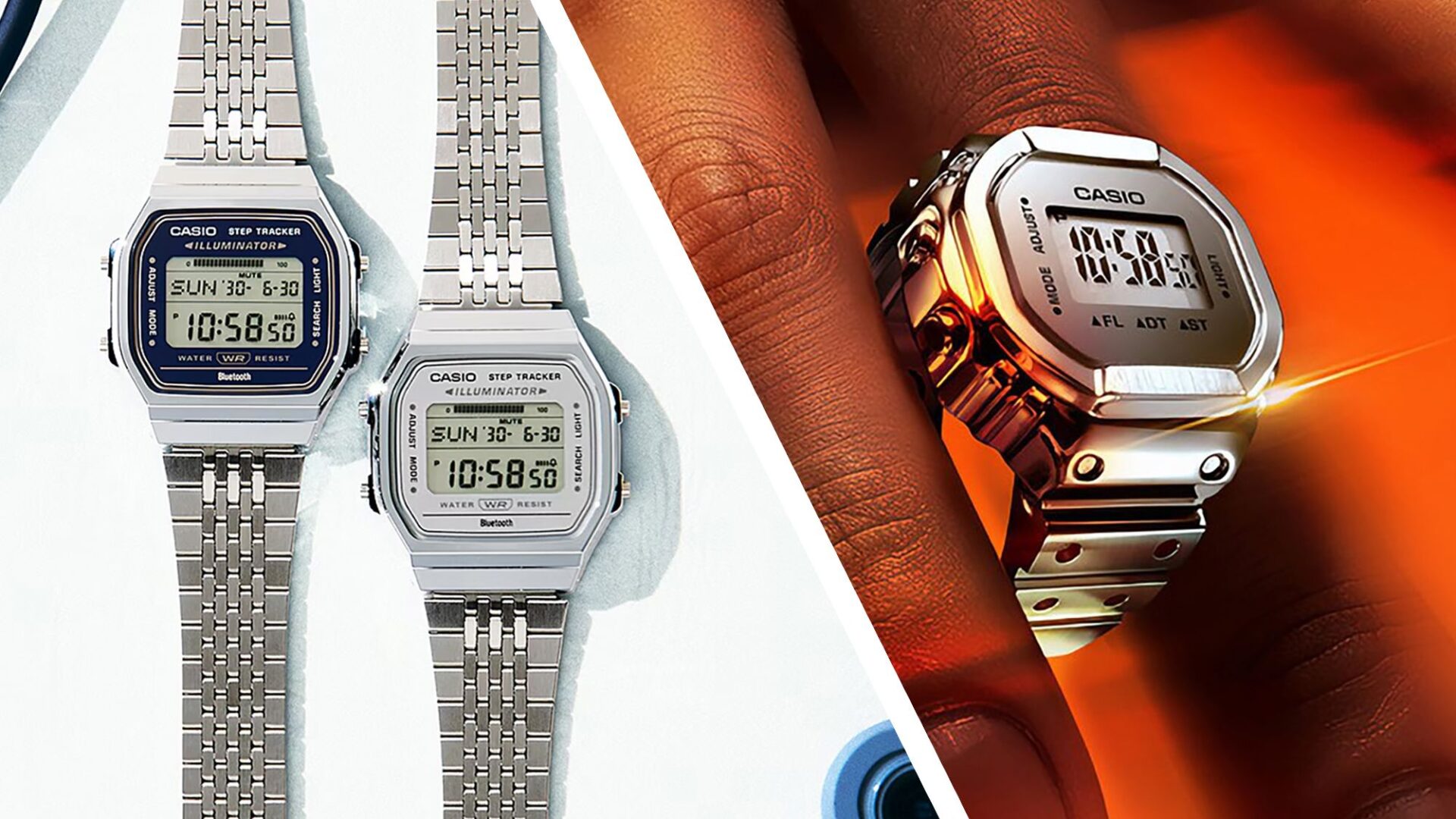 Casio is going all-out on retro fitness trackers — as two vintage watches with Bluetooth step-tracking join a new version of its wild smart ring