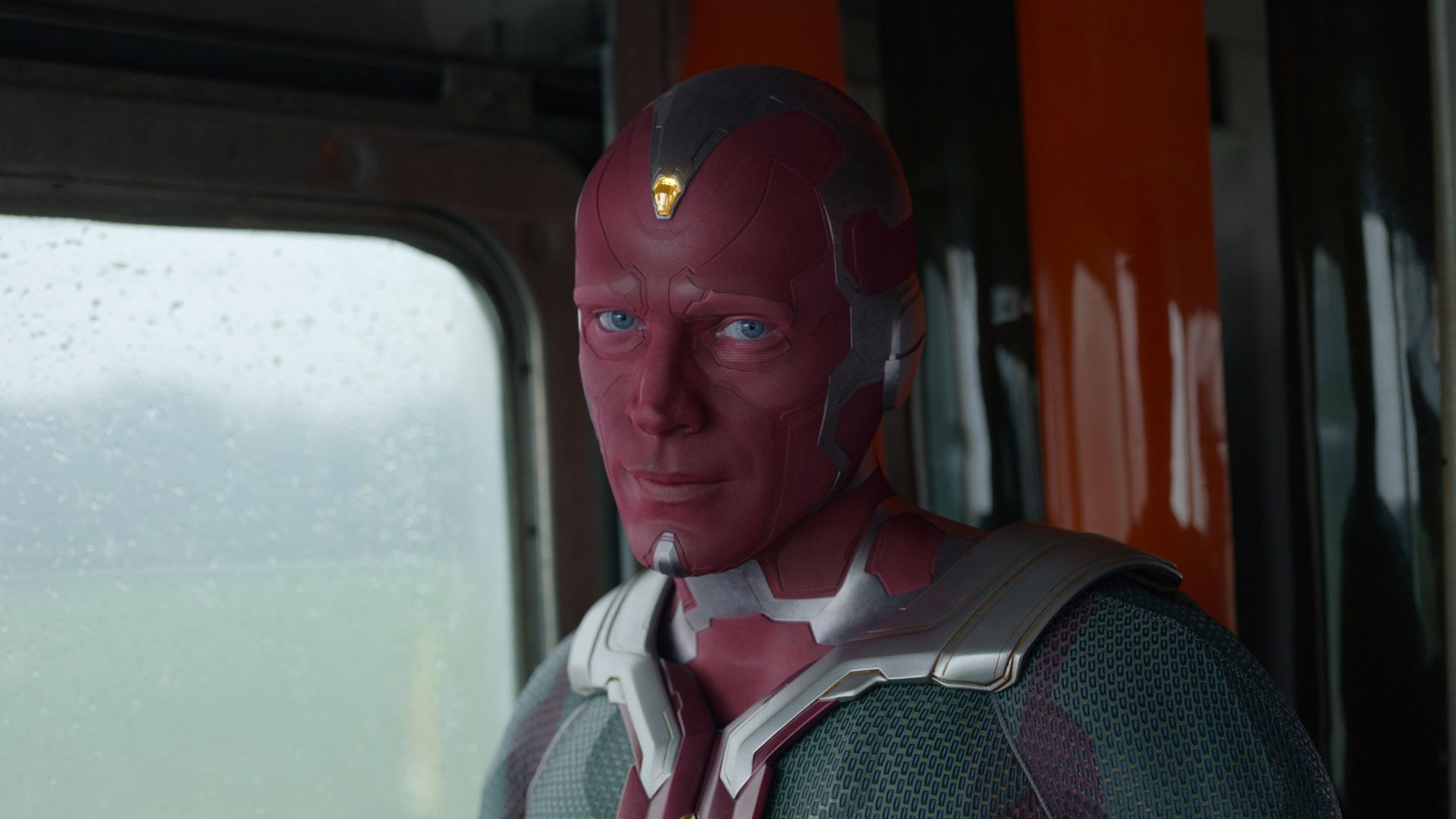 Vision looking directly into the camera in WandaVision episode 7