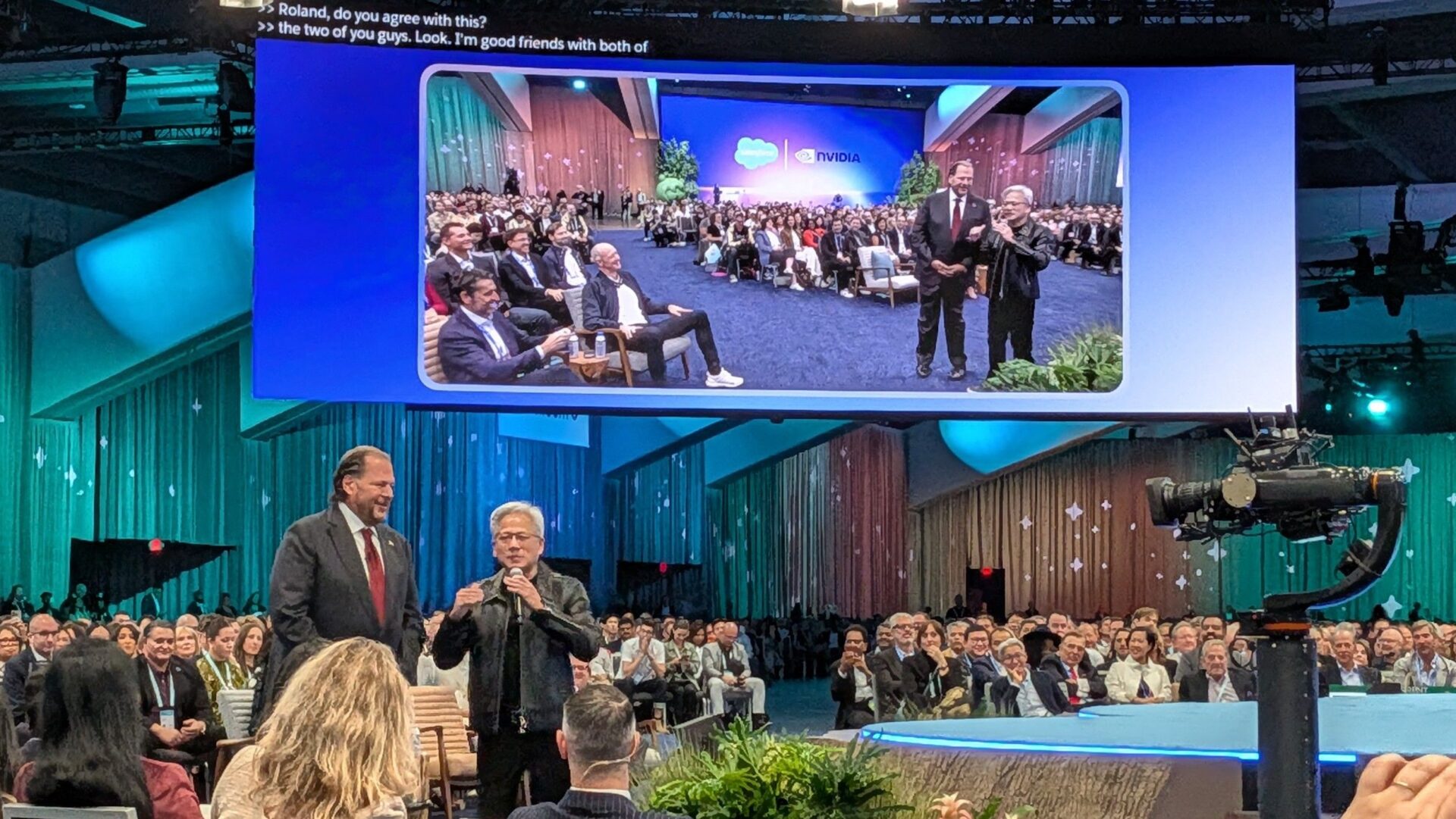 'We're going through a new industrial revolution': Nvidia CEO Jensen Huang and Anthropic CEO Dario Amodei share differing views on AI at Dreamforce 2026