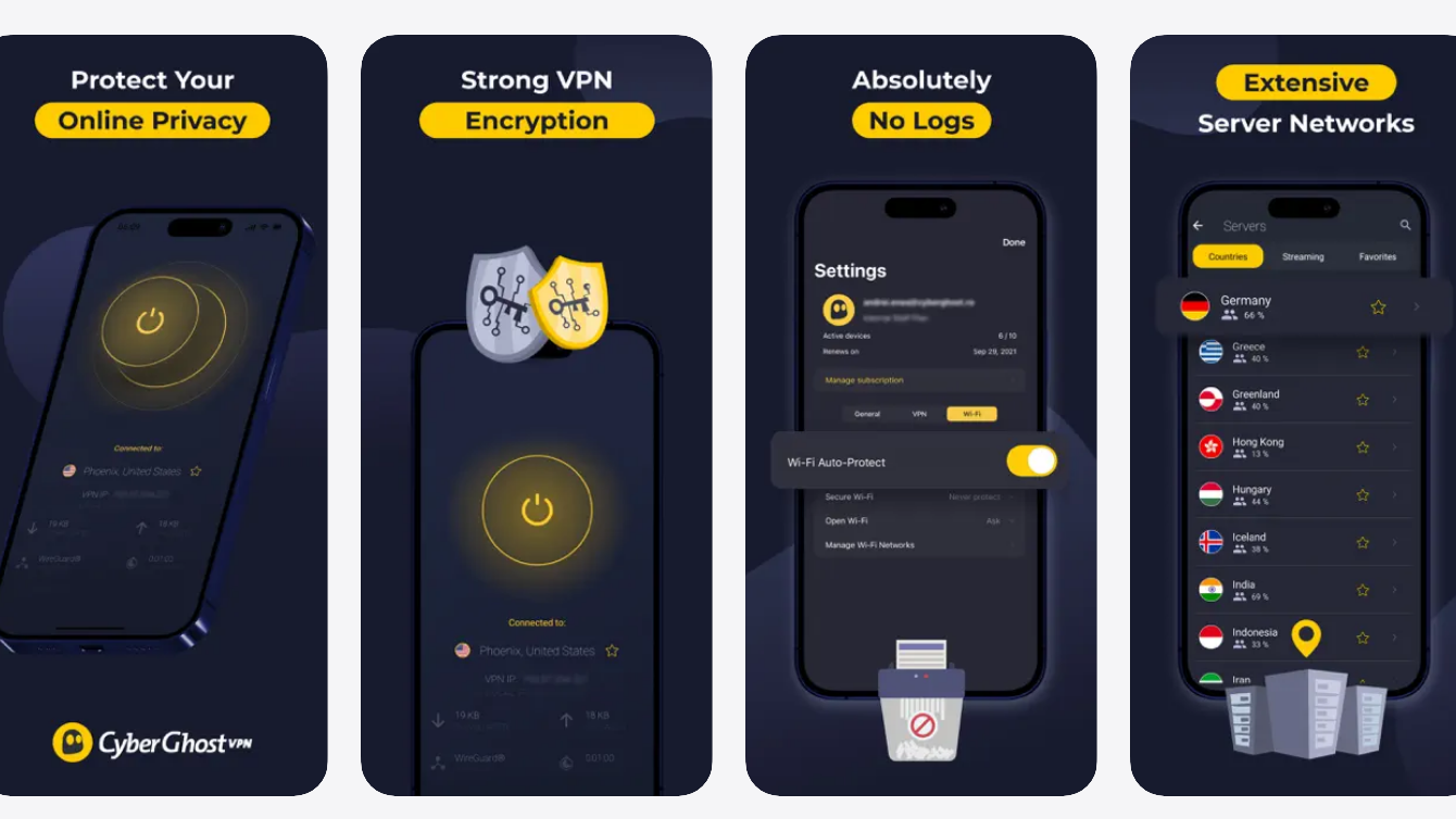 CyberGhost iOS app