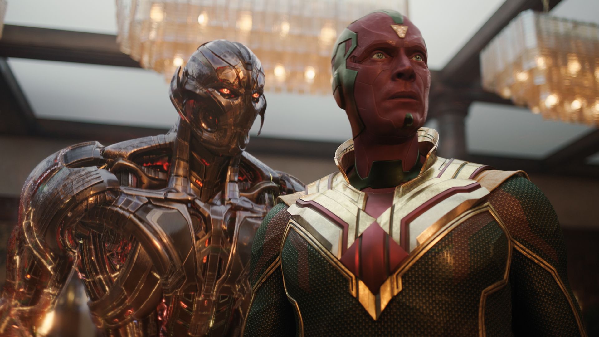 Ultron standing menacingly behind Vision in VisionQuest