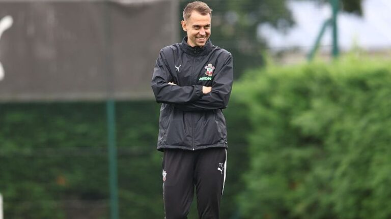 Southampton FC Head Coach Tonda Eckert during a Southampton FC training session at the Staplewood Campus.
