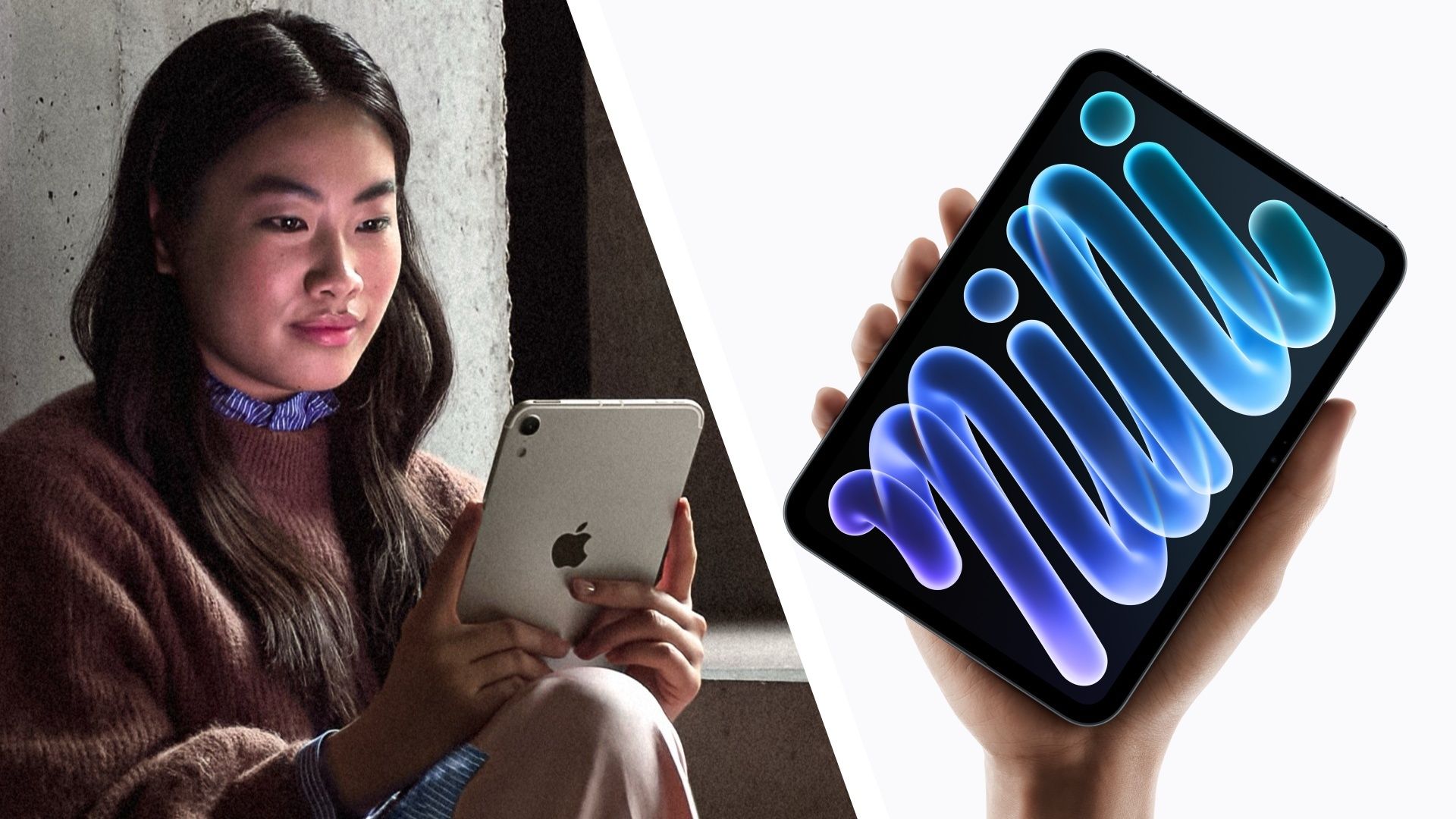 The iPad mini (2026) being held in the hand