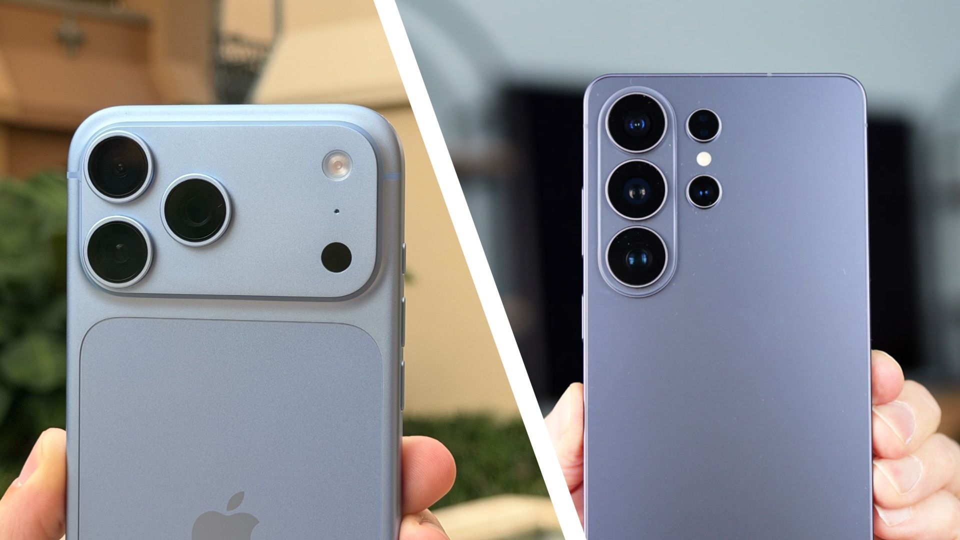 The iPhone 18 Pro Max and Samsung Galaxy S26 Ultra being held in the hand