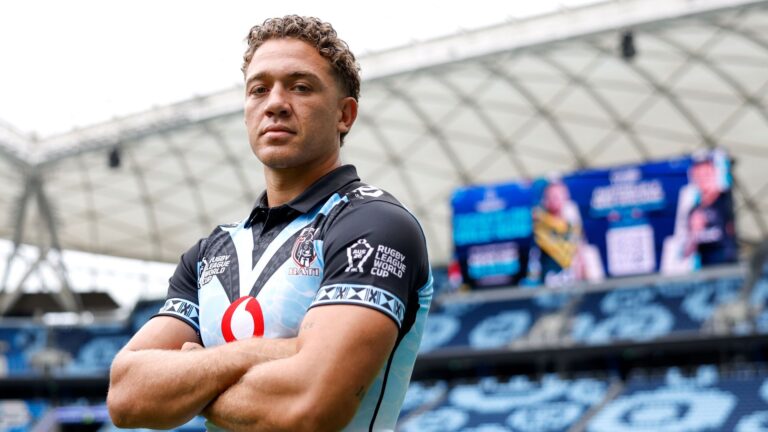 Kurt Donoghoe of Fiji poses for a portrait during the Rugby League World Cup 2026 Official Launch.