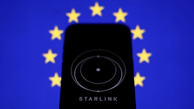 The Starlink logo overlayed on the EU logo