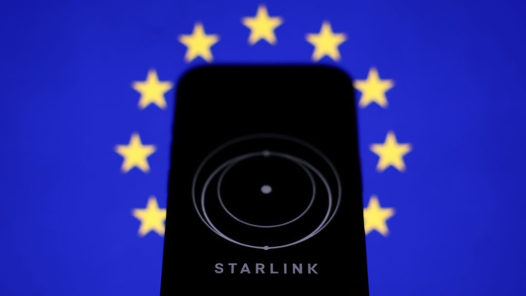 The Starlink logo overlayed on the EU logo